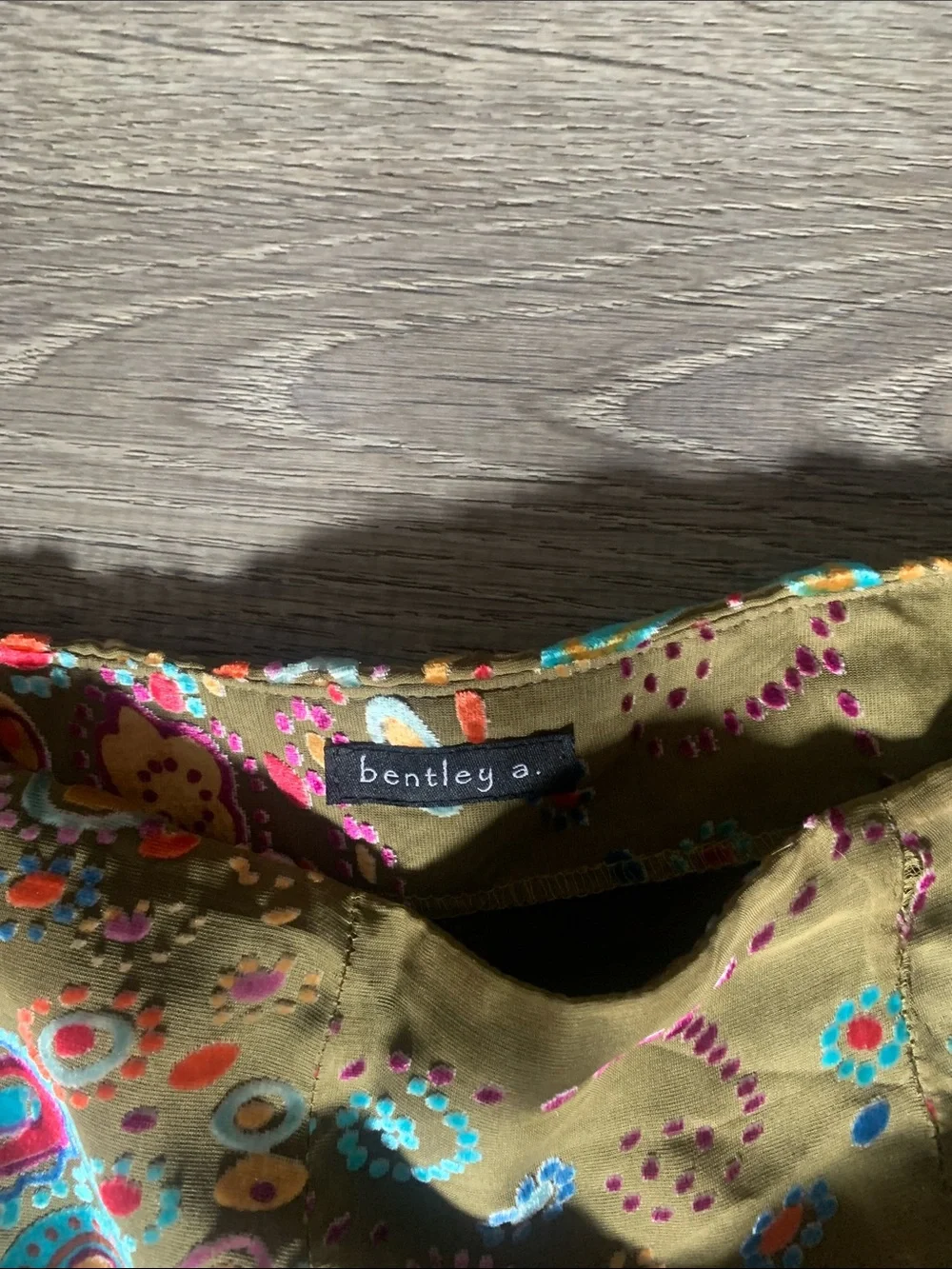 Wide Leg Floral Print Pants in Olive Green